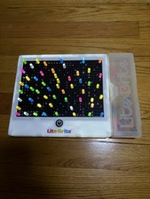 Hasbro Lite Brite White Battery Operated With Pegs and Case - Tested