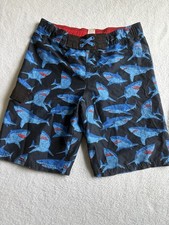 Cat Jack Boys Shark Print Swim Shorts Size L