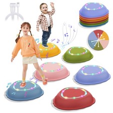 Rechargeable Stepping Stones for Kids, 6pcs Non-Slip Toddler Stepping Stones ...