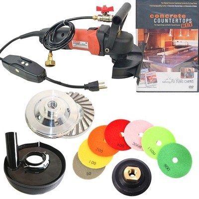 110 Volt Electric Concrete Cement Diamond Wet Polishing Grinding Kit Polisher