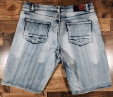 Vintage Ecko Unltd Baggy Shorts Jorts Mens 36 Blue Y2K Wide Leg Grunge Skater