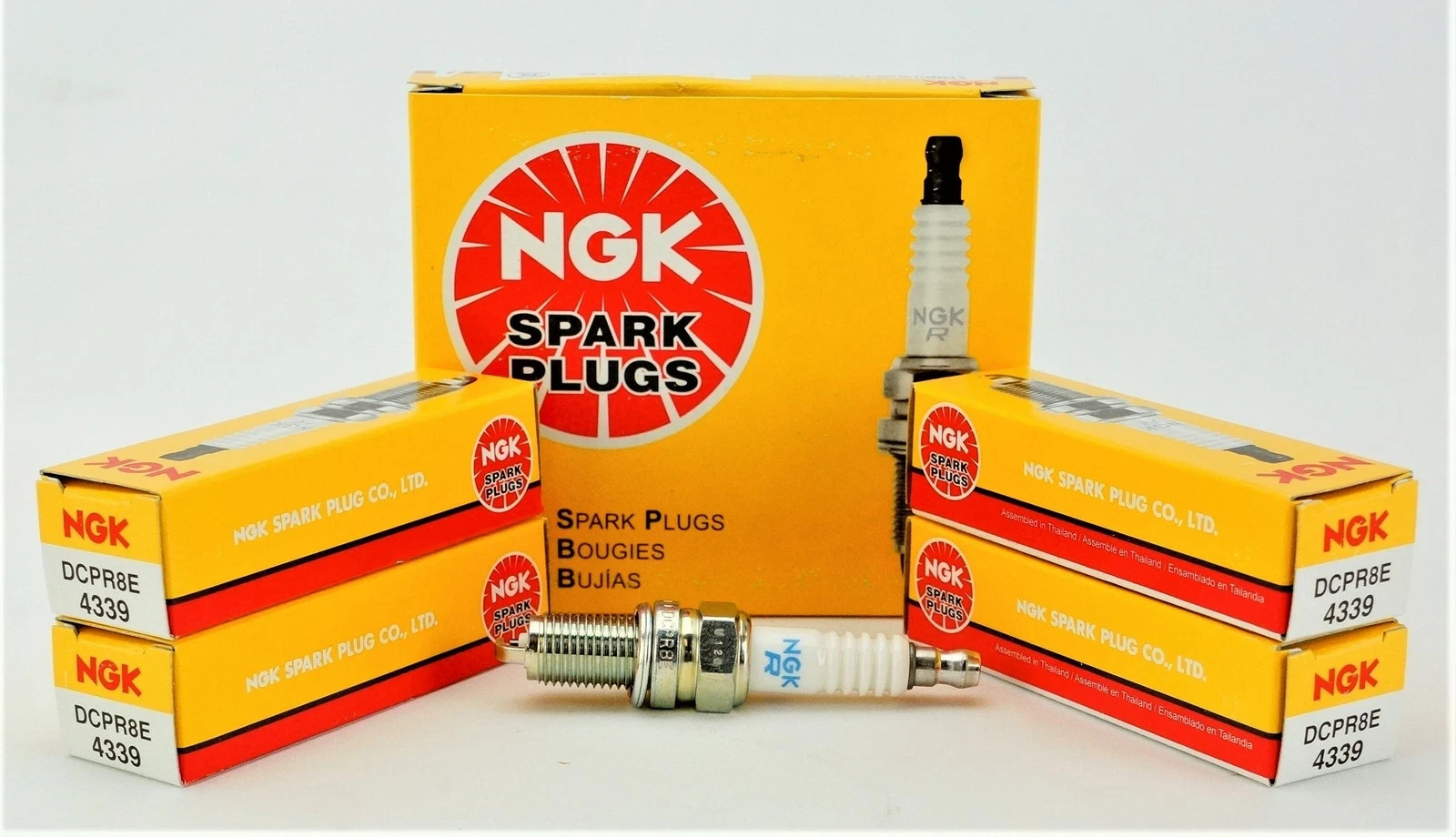 4 Genuine NGK 4339 Nickel Spark Plugs Standard DCPR8E