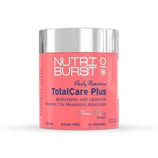 Nutriburst TotalCare Plus Multivitamin Vegan Sugar Free 60 Gummies - 4 Pack