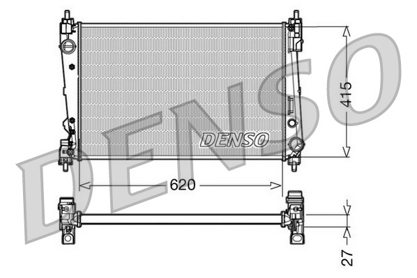 Radiator fits VAUXHALL CORSA D 1.6 06 to 14 Manual Transmission Denso Quality