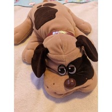 Vintage 1985 Tonka Pound Puppies Brown Spot Dog Plush Collar 18" Original Tag