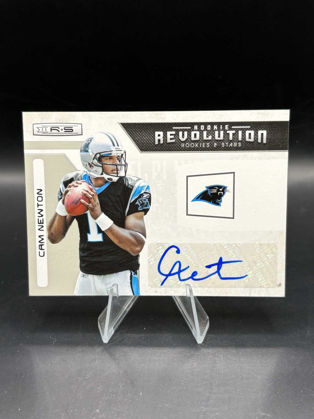Cam Newton Panini Rookies & Stars Rookie Revolution Signature Materials #35 Base