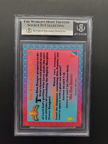 Beckett The Blue Ranger 63 Mighty Morphin Power Rangers Signed Card David Yost - Picture 13 of 18