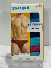 Papi Multicolor Low Rise Briefs 6 Pack Size S