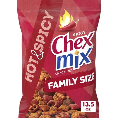 Savory Snack Mix Hot and Spicy Family Size Snack Bag 13.5 oz