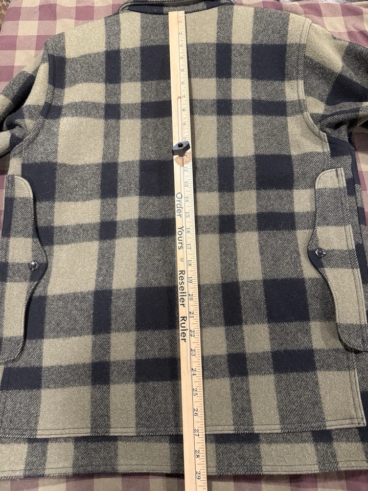 Filson Mackinaw Шерстяной Круизер - Зеленый Выдра / Черный Шотландский Сделано в США - Средний - Редкий - Изображение 4 из 4