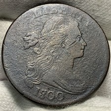 1800/1798 Draped Bust Large Cent 1st Hair Style ~ Rare Early U.S. Copper (L033)