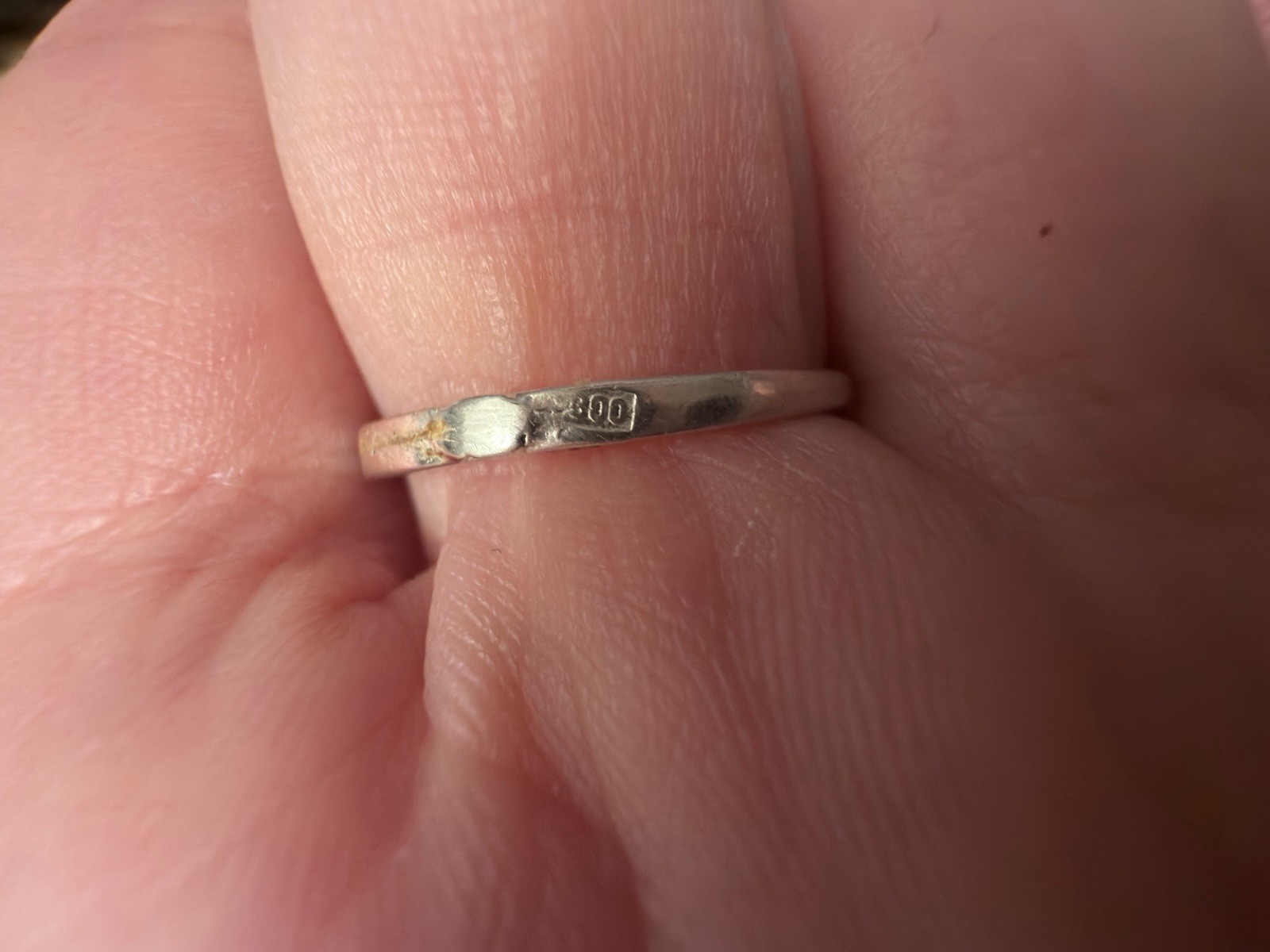 Vintage Soviet ussr silver 800 ring Uk size O#45 image 2