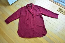 Vintage Victoria  s Secret Gold Label Jacquard Red Paisley Satin Robe Size M/L