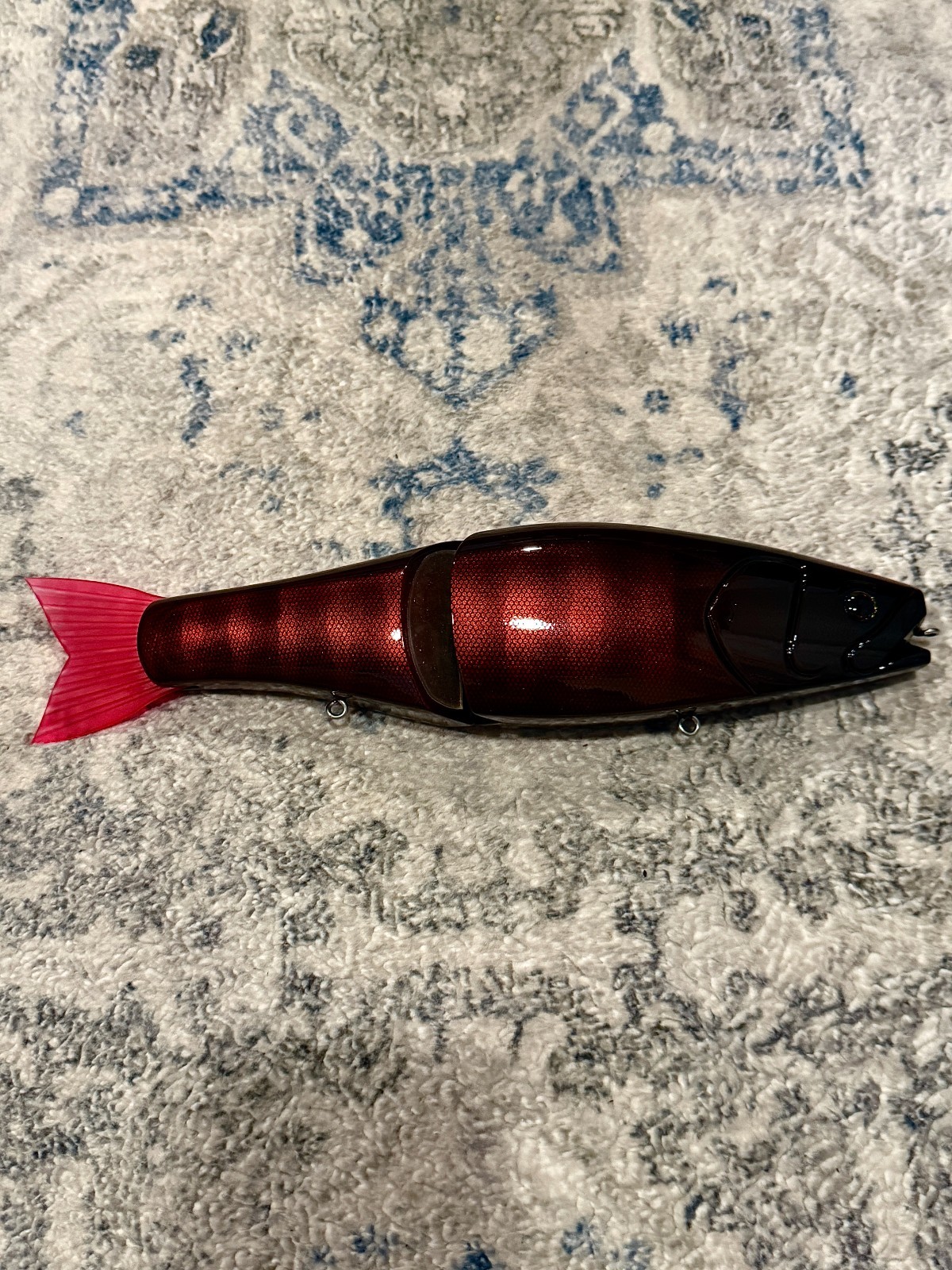 Roman Made Mother Bottom Hook Swimbait Burgundy Glide Bait Bass Lure Big Bait - Image 3