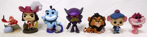 Funko Pop! Disney Lot of 7 Captain Hook Genie Zurg Scar Cheshire Cat Sebastian