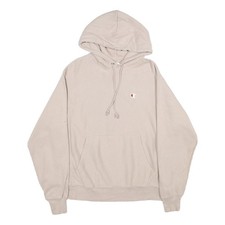 CHAMPION REVERSE WEAVE Herren Hoodie Beige M Baumwollmischung Kapuze Kordel