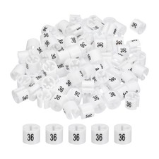 100 Pcs Clothes Hanger Marker Tag Number 36 White Garment Sizer Color Coding