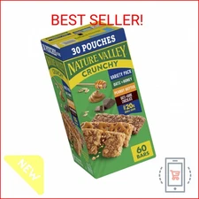 Nature Valley Crunchy Granola Bars Bulk Variety Pack, Oats 'n Honey, Peanut Butt