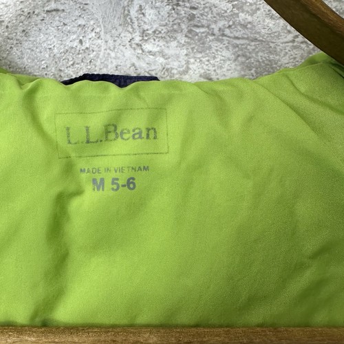 Boys L. L. BEAN Blue Green Hooded Zip Jacket Coat Size Medium 5/6 # 3667 - Picture 7 of 9