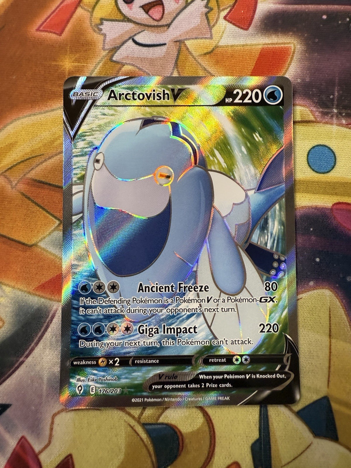 Arctovish V Full Art 176/203 Ultra Rare Evolving Skies Pokemon TCG Near Mint