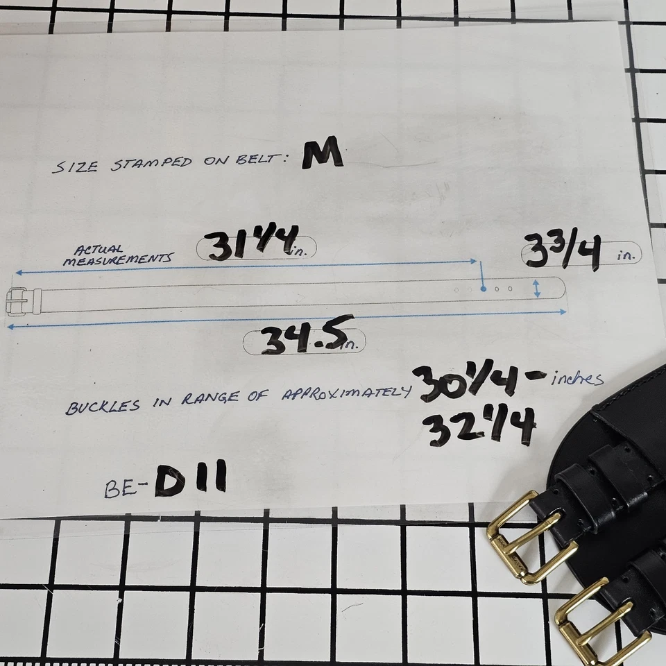Cinto de couro largo RALPH LAUREN S/M 30-32" cintura equestre espartilho coleção - Imagem 2 de 4