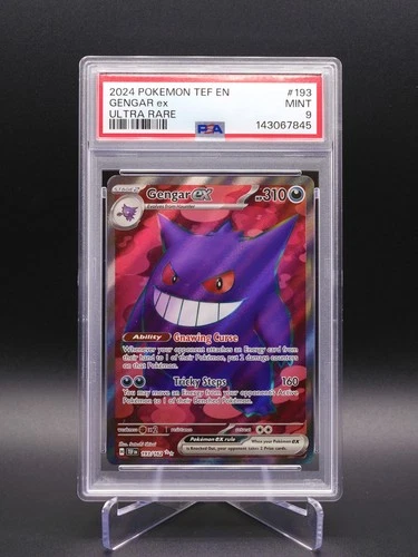 PSA 9 Mint Gengar EX 2024 Ultra Rare Temporal Forces UR 193/162