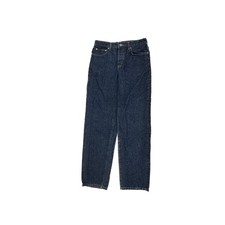 Zara Straight Leg Button Fly Women's size 4 Dark Wash Blue Denim Jeans