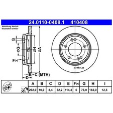 2x Bremsscheibe hinten für Hyundai Ioniq AE | 26236863