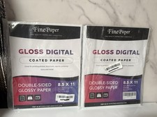 Double-Sided Gloss Digital Paper C2S 100lb Text Glossy   8.5 x 11   200 Sheets