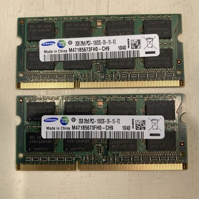 2GB 2Rx8 PC3 - 10600S-09-10-F2 Samsung Laptop Memory x2