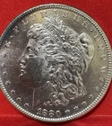 1880-S Morgan Silver Dollar $1 Choice AU KM110 Toned