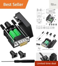 DB9 Breakout Connector, Male 9 pin RS232 connectors, Solderless D-SUB RS485 S...
