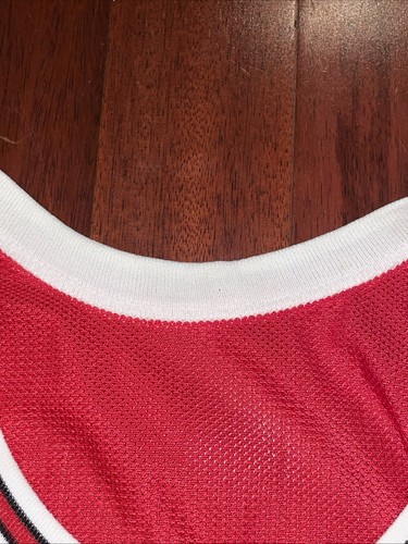 Maglia 100% Autentica Michael Jordan Vintage Champion 95 96 Bulls 44 L Taglio Pro - Foto 20 di 20