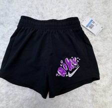 Nike One Black Athletic Training Shorts Size M Kids HQ9302-010