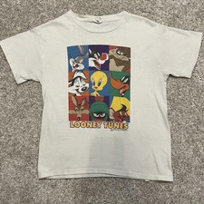 VTG Looney Tunes Characters T-Shirt 1990s 90s Child Youth Large Looney Toons