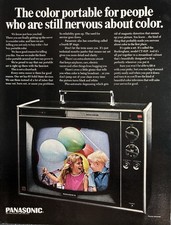 1967 Panasonic Portable Color TV Original Vintage Advertisement Print Ad