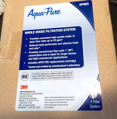 NEW 3M Aqua-Pure Whole House Water Filtration System AP903 AP917HD Filter Blue