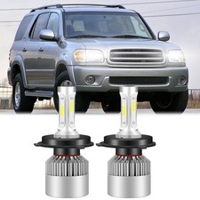 2pcs 4-Side H4/9003 LED Headlight Hi-Low Beam Bulbs For Toyota Sequoia 2001-2007
