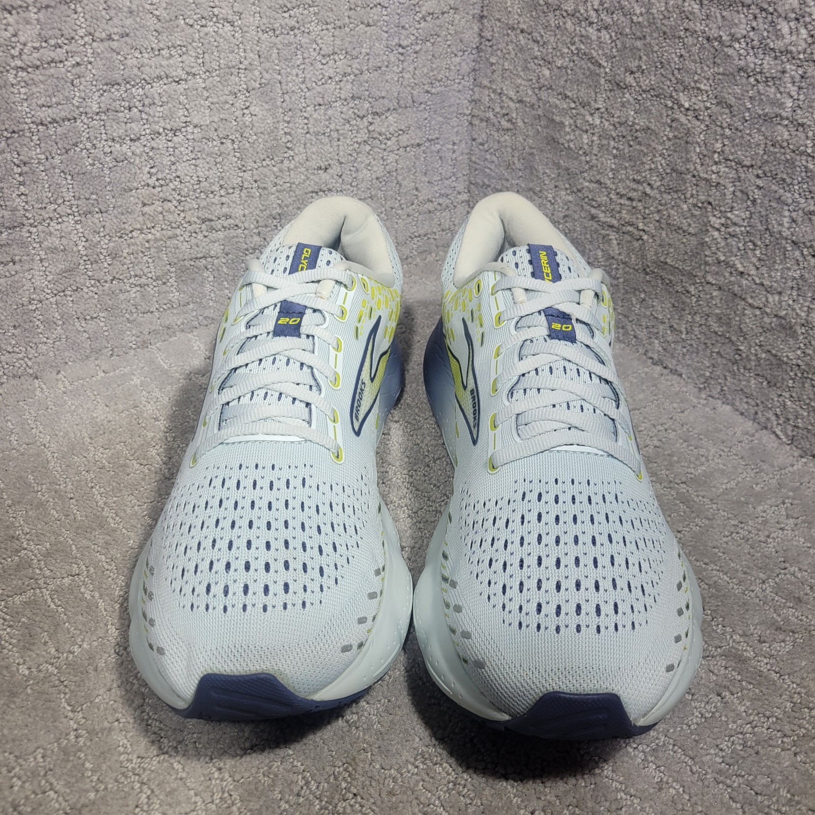 SAOLA Scarpe da ginnastica Brooks Glycerin 20 da uomo taglia 12 5 blu USA zolfo 1103821D483