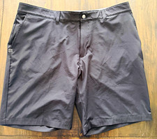 adidas Mens Black Chino Shorts Flat Front Pol...