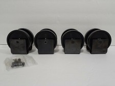 Pocket Door Rollers Wheels Metal Plastic Black Runner 4 Wheels 3" Set