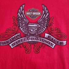 Iron Eagle Graphic Smokey Mnt Tenn Harley Davidson T-Shirt Size L Made In USA