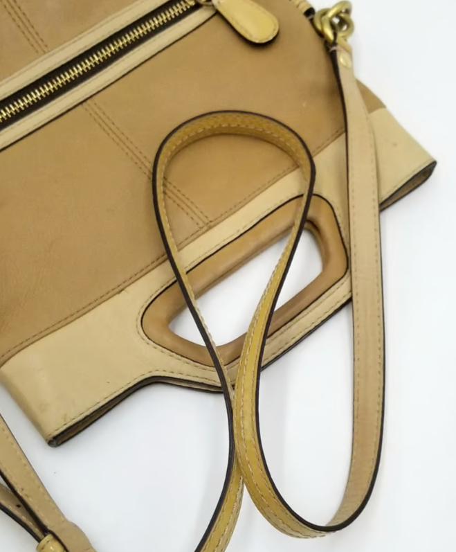 Coach 13388 Vintage Y2KBonnie Cashin Beige Fold Over Tote Shopper