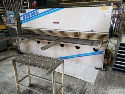 10' x 1/4'' WYSONG H-2510 CNC HYDRAULIC SHEAR w/SHEET STACKER & BACK GAUGE #TW331