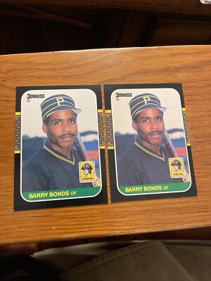 2) 1987 Donruss Barry Bonds #362 RC Rookies Pittsburgh Pirates NM+