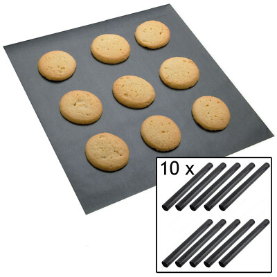 10 x UNIVERSAL Teflonbeschichtet Antihaftbeschichtet extra groß Backofen Blech Matte Futter