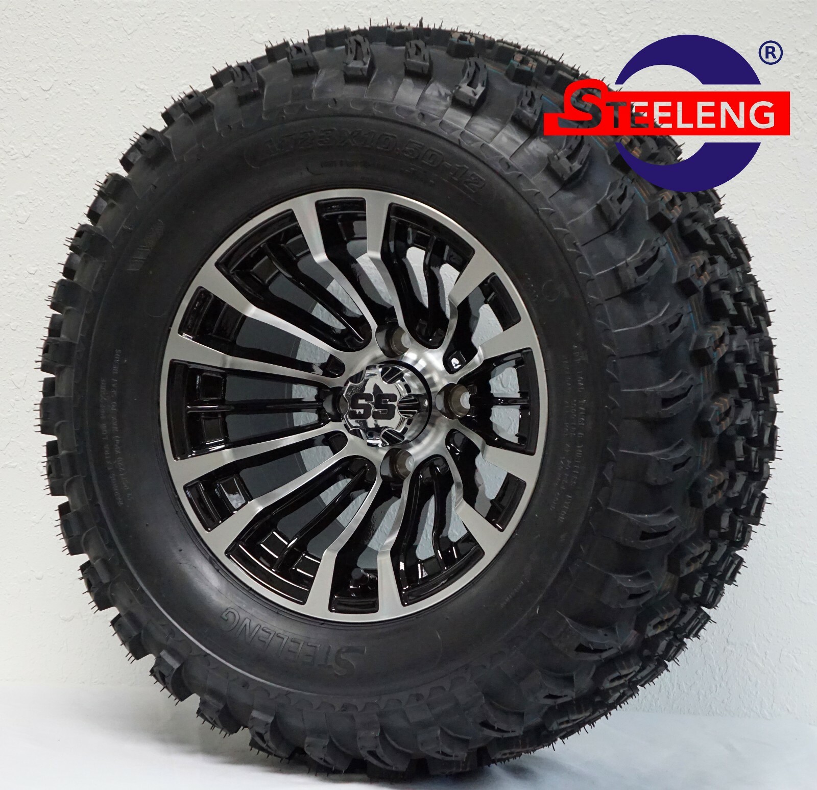 GOLF CART 12" MATADOR ALUMINUM WHEELS/RIMS and 23" ALL TERRAIN TIRES