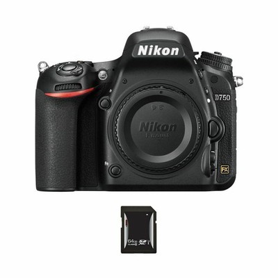Nikon D750 24.3 MP Digital SLR Camera - Black (Body Only) for sale 