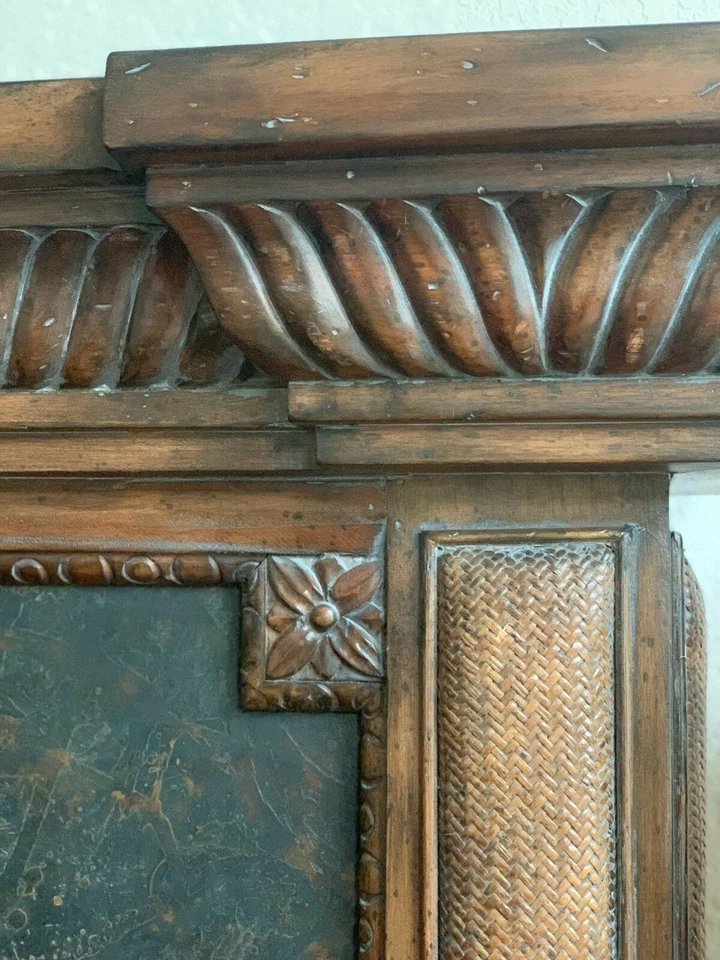 Juego de dormitorio Transitional Zen King Size, madera envejecida  Foto 3 de 4