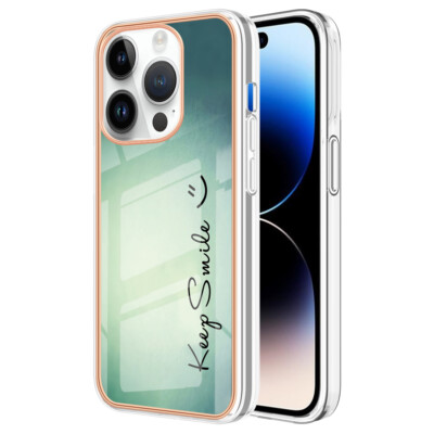 For Various Phone Smile IMD Plating Back Case ShockProof Silicone Creative Cover